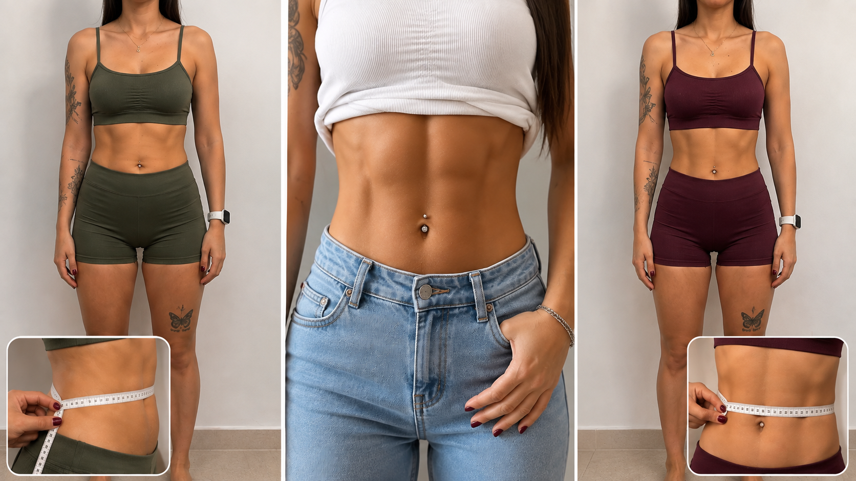 Antes e depois de aluna do Missão Cintura Fina